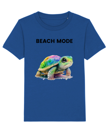 Broasca testoasa pictata in acuarela cu mesajul  Beach Mode Majorelle Blue