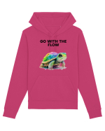 Broasca testoasa pictata in acuarela cu mesajul  Go with the Flow Hanorac Unisex Drummer