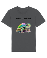Broasca testoasa pictata in acuarela cu mesajul Wait, What? Tricou mânecă scurtă Unisex Rocker