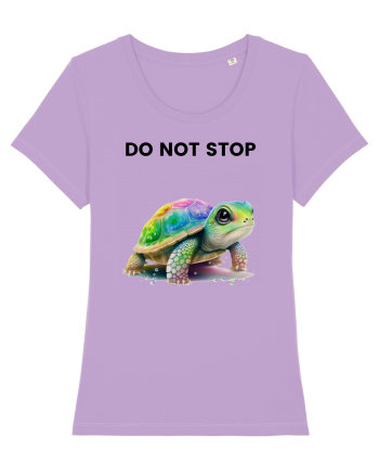 Broasca testoasa pictata in acuarela cu mesajul Do Not Stop Lavender Dawn