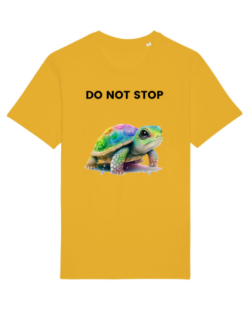 Broasca testoasa pictata in acuarela cu mesajul Do Not Stop Spectra Yellow