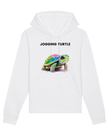 Broasca testoasa pictata in acuarela cu mesajul Jogging Turtle White