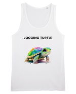 Broasca testoasa pictata in acuarela cu mesajul Jogging Turtle Maiou Bărbat Runs