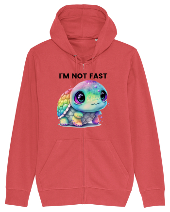 Broasca testoasa pictata in acuarela cu mesajul I'm not fast Carmine Red