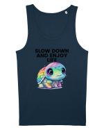 Broasca testoasa pictata in acuarela cu mesajul  Slow Down and Enjoy Life Maiou Bărbat Runs
