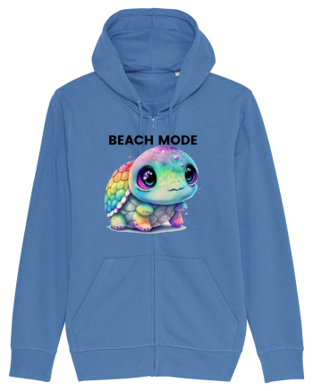 Broasca testoasa pictata in acuarela cu mesajul  Beach Mode Bright Blue