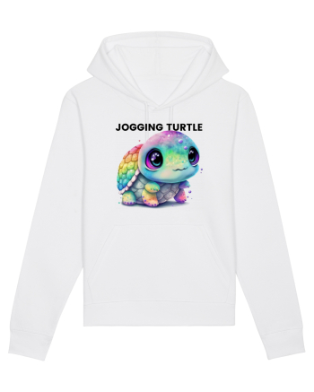 Broasca testoasa pictata in acuarela cu mesajul Jogging Turtle White