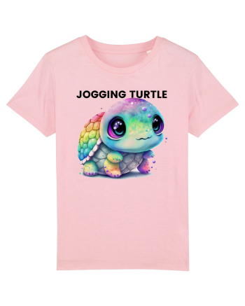 Broasca testoasa pictata in acuarela cu mesajul Jogging Turtle Cotton Pink