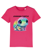 Broasca testoasa pictata in acuarela cu mesajul Jogging Turtle Tricou mânecă scurtă  Copii Mini Creator