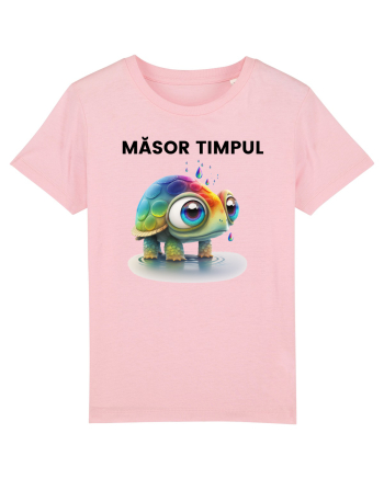 Broasca testoasa pictata in acuarela cu mesajul  Masor Timpul Cotton Pink