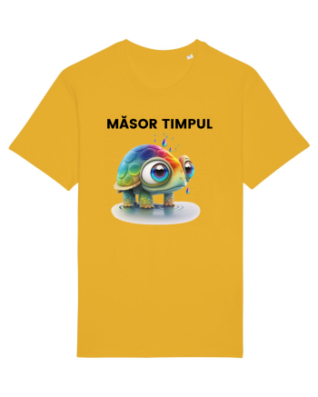 Broasca testoasa pictata in acuarela cu mesajul  Masor Timpul Spectra Yellow