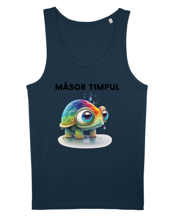 Broasca testoasa pictata in acuarela cu mesajul  Masor Timpul Navy