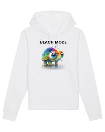 Broasca testoasa pictata in acuarela cu mesajul  Beach Mode White