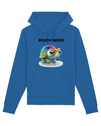 Broasca testoasa pictata in acuarela cu mesajul  Beach Mode Royal Blue