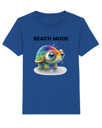 Broasca testoasa pictata in acuarela cu mesajul  Beach Mode Majorelle Blue