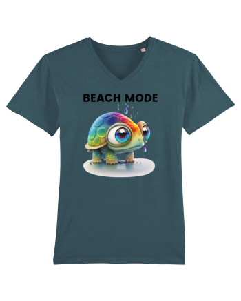 Broasca testoasa pictata in acuarela cu mesajul  Beach Mode Stargazer