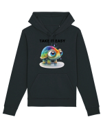 Broasca testoasa pictata in acuarela cu mesajul  Take it Easy Hanorac Unisex Drummer