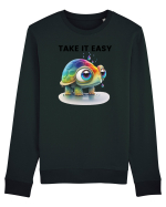 Broasca testoasa pictata in acuarela cu mesajul  Take it Easy Bluză mânecă lungă Unisex Rise