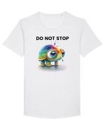 Broasca testoasa pictata in acuarela cu mesajul Do Not Stop Tricou mânecă scurtă guler larg Bărbat Skater