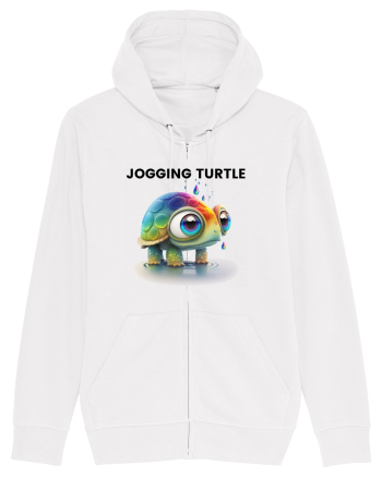 Broasca testoasa pictata in acuarela cu mesajul Jogging Turtle White
