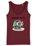 Broasca testoasa pictata in acuarela cu mesajul Jogging Turtle Maiou Damă Dreamer