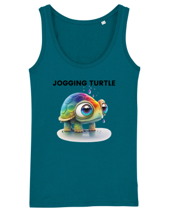 Broasca testoasa pictata in acuarela cu mesajul Jogging Turtle Ocean Depth