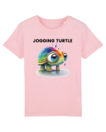 Broasca testoasa pictata in acuarela cu mesajul Jogging Turtle Tricou mânecă scurtă  Copii Mini Creator