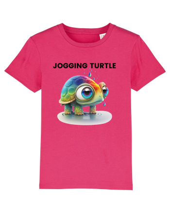 Broasca testoasa pictata in acuarela cu mesajul Jogging Turtle Raspberry