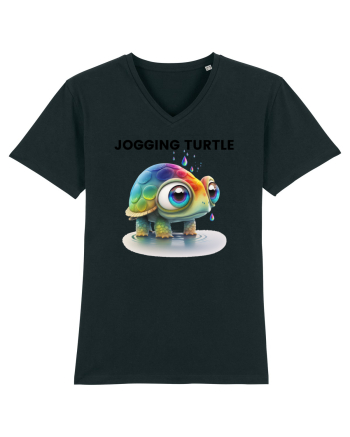 Broasca testoasa pictata in acuarela cu mesajul Jogging Turtle Black