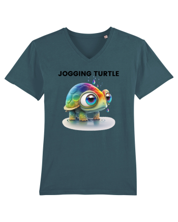 Broasca testoasa pictata in acuarela cu mesajul Jogging Turtle Stargazer