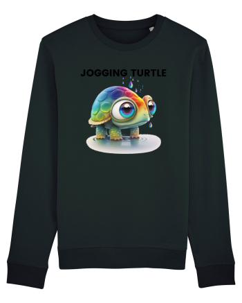Broasca testoasa pictata in acuarela cu mesajul Jogging Turtle Black