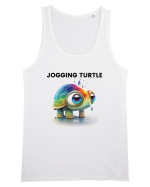 Broasca testoasa pictata in acuarela cu mesajul Jogging Turtle Maiou Bărbat Runs