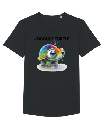 Broasca testoasa pictata in acuarela cu mesajul Jogging Turtle Black