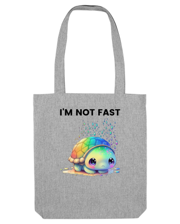 Broasca testoasa pictata in acuarela cu mesajul I'm not fast Heather Grey