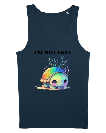 Broasca testoasa pictata in acuarela cu mesajul I'm not fast Navy