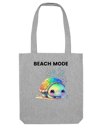 Broasca testoasa pictata in acuarela cu mesajul  Beach Mode Heather Grey