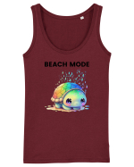 Broasca testoasa pictata in acuarela cu mesajul  Beach Mode Maiou Damă Dreamer