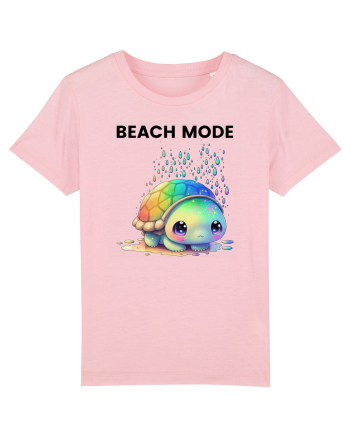 Broasca testoasa pictata in acuarela cu mesajul  Beach Mode Cotton Pink