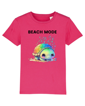 Broasca testoasa pictata in acuarela cu mesajul  Beach Mode Raspberry