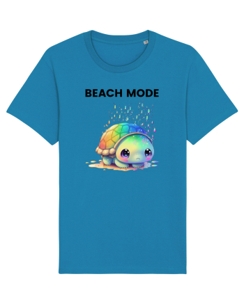 Broasca testoasa pictata in acuarela cu mesajul  Beach Mode Azur