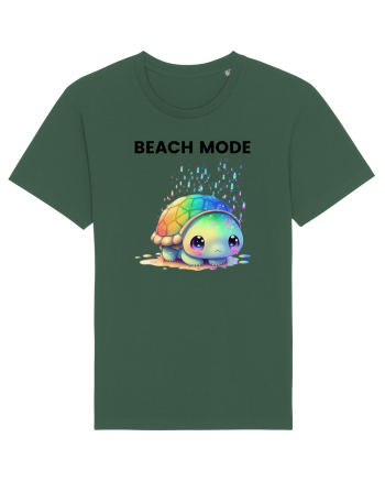 Broasca testoasa pictata in acuarela cu mesajul  Beach Mode Bottle Green