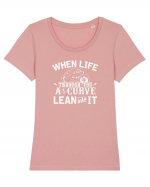 Lean on it Tricou mânecă scurtă guler larg fitted Damă Expresser