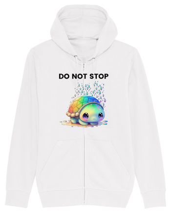 Broasca testoasa pictata in acuarela cu mesajul Do Not Stop White