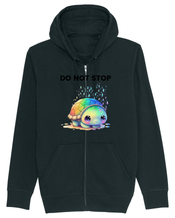 Broasca testoasa pictata in acuarela cu mesajul Do Not Stop Black