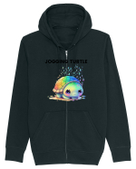 Broasca testoasa pictata in acuarela cu mesajul Jogging Turtle Hanorac cu fermoar Unisex Connector