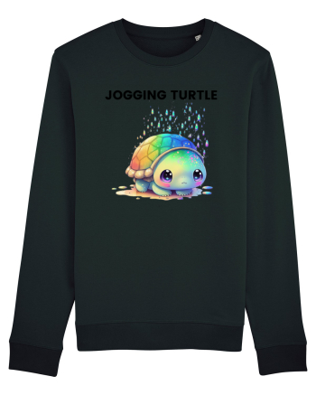 Broasca testoasa pictata in acuarela cu mesajul Jogging Turtle Black