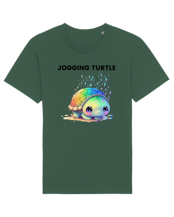 Broasca testoasa pictata in acuarela cu mesajul Jogging Turtle Bottle Green