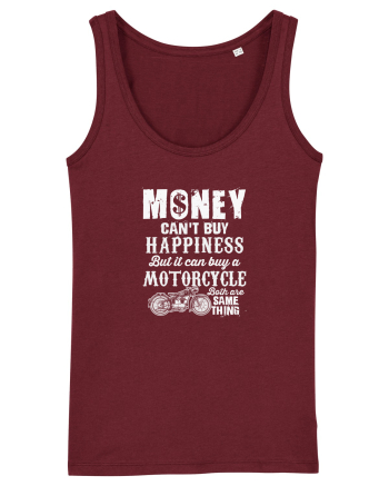 A motorcycle Burgundy