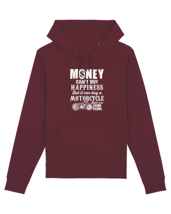 A motorcycle Burgundy