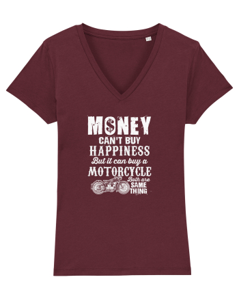 A motorcycle Burgundy